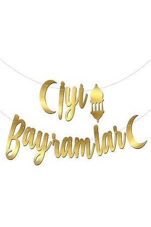 Hoşgeldin Ramazan Iyi Bayramlar Gold Kaligrafi Yazı Ramazan Bayramı Oda Mekan Süsleri 11ayın Sultanı 180220231508 - 2