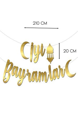 Hoşgeldin Ramazan Iyi Bayramlar Gold Kaligrafi Yazı Ramazan Bayramı Oda Mekan Süsleri 11ayın Sultanı 180220231508 - 5