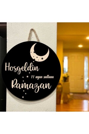 Hoşgeldin Ramazan Kapı Süsü- Ramazan Duvar Dekoru- Ramazan Duvar Süslemesi - 1