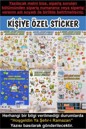 Hoşgeldin Ramazan Kişiye Özel 120 Parça Cam Duvar Kapı Sticker Seti. - 4