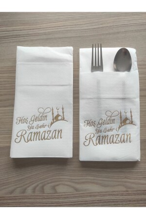 Hoşgeldin Ramazan Peçete Sunum Peçetesi Hoş Geldin Ya Şehri Ramazan Konuşan Kağıt Peçete DASGAAF3 - Genel Markalar
