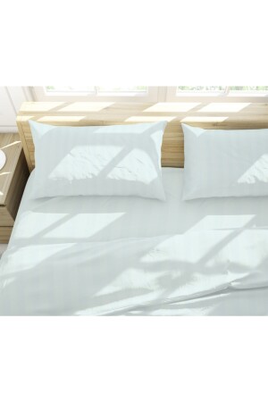 Hotel Series Luxus-Bettbezug-Set aus strukturiertem Baumwollsatin mit Seidenstruktur, 200 x 220 cm, Spannbettlaken slkcn0001 - 6