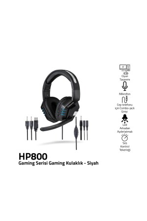 Hp800 Gaming, Oyuncu Kulaklığı-Siyah HP8008699261815007 - 1