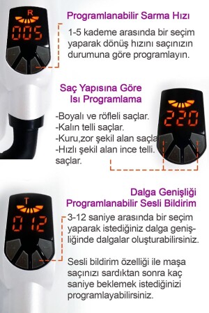 Hrs-320 Otomatik Saç Maşası - Kalın Su Dalgası 25mm - 5