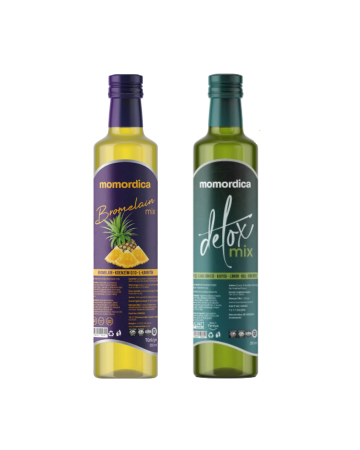 2er-Set – Momordica Bromelain Mix (mit Coenzym Q10 und L-Carnitin angereichert) & Momordica DetoxMix – 250 ml - MOMORDİCA