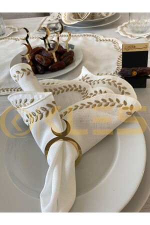 Serviettenring- & Handtuchring-Set – 6 Stück, Tischdekorations- & Servierset, Aussteuer- & Dattel-Servierset - Kles