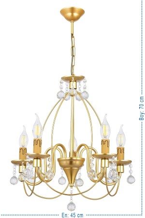 MNZ-Hümayun 5 Li Lux شمعة حجر (الذهب) VK. 1393 - VK HOME AYDINLATMA