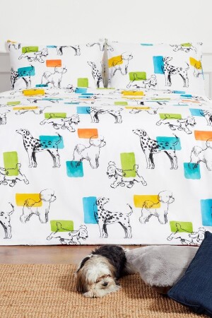 Hunde-Bettbezug-Set für Mädchen, Jungen, Kinder, Teenager, Baumwolle, Einzelbettbezug, Schlafset mit Hund, TYC00457116714 - 7