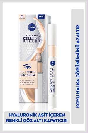 Hyaluron Cellular Filler 3in1 Farbige, helle Augenpflegecreme 4 ml – Concealer für die Augenpartie - 2