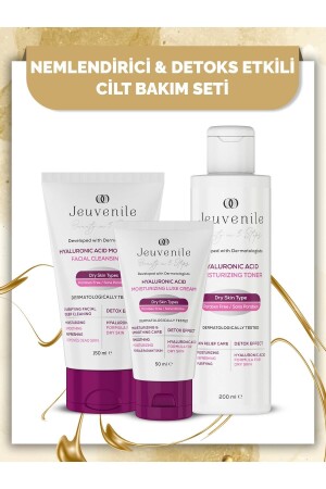 Hyaluronik Asit Içerikli Nemlendirici & Detoks Etkili Cilt Bakım Seti (150ML 200ML 50ML) - Jeuvenile