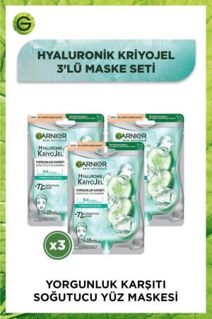 Hyaluronik Kriyojel Yorgunluk Karşıtı Soğutucu Yüz Maskesi 3'lü Set PKTKRYJLYZMSK - Garnier