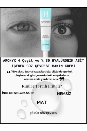 HYALURONİKEYE Anti-Falten-Aufhellungs-Augencreme mit Hyaluronsäure spendet der Haut intensive Feuchtigkeit und Fülle - 4