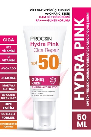 Hydra Pink (RENKLİ) Spf50 Bariyer Güçlendirici Cam Cilt Güneş Kremi Pa - 2