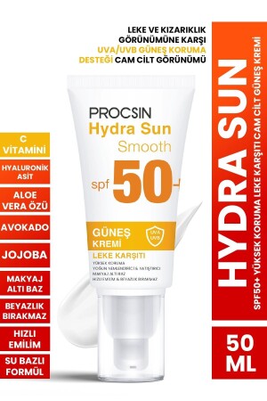 Hydra Sun Spf50+ Intensive feuchtigkeitsspendende, beruhigende Anti-Makel-Glashaut-Sonnencreme Pa++++ - 1