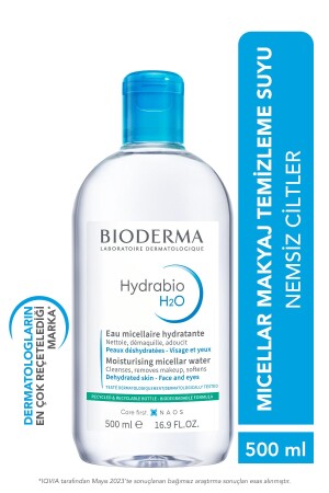 Hydrabio H2O Feuchtigkeitsspendendes Mizellen-Make-up-Reinigungswasser für trockene Haut, Gesicht, Augenkontur, 500 ml 3401321549020 - 1