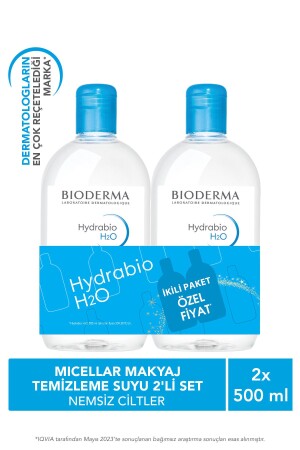 Hydrabio H2O Mizellen-Make-up-Reinigungswasser, 2er-Set, feuchtigkeitsspendende Gesichts- und Augenkontur, 500 ml, 8699956511764 - 1