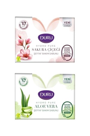 Hydro Pure Sakura Flower und Aloe Vera Soap 4 Stück Seife 540Gr - 1