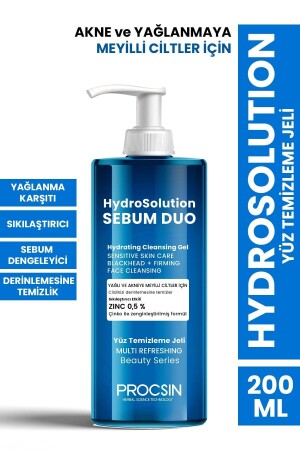 Hydrosolution Yağlı Ve Akneye Meyilli Ciltler Için Niacinamide Yüz Temizleme Jeli 200 ml - 1