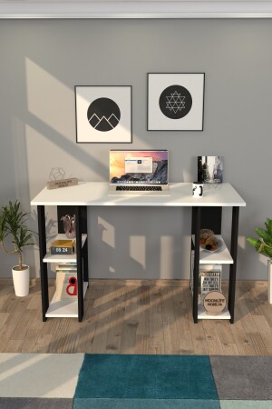 Hypo-Schreibtisch mit Bücherregal. Schwarzer Hypotenuse-Schreibtisch - 2