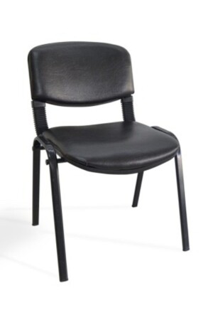 I Büromöbel & Design Schwarzer Büroschreibtisch Wartegastform Stuhl 2 Stück 008 ARJ001834 - 2