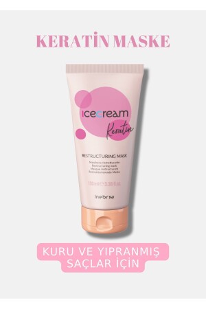 Ice Cream Keratin Yeniden Yapilandirici Maske 100 ml - Inebrya