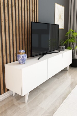 Ice TV-Einheit 150 cm 3 Abdeckungen TV-Ständer weiß IZCTV004 - 5