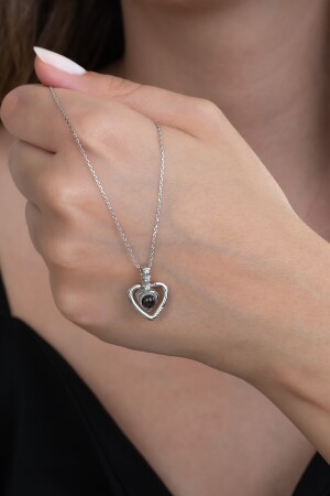 Ich liebe dich in 100 Sprachen Damen-Halskette aus 925er Sterlingsilber mit Herz Wsn230 MDL-WSN230 - 4