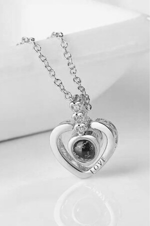 Ich liebe dich in 100 Sprachen Damen-Halskette aus 925er Sterlingsilber mit Herz Wsn230 MDL-WSN230 - 6