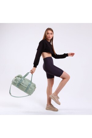 Icone Damen-Sporttasche aus Parachute-Stoff, Unisex, für Sport und Fitness, mit Vordertasche, wassergrün, ICN0116 - 2
