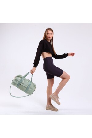 Icone Damen-Sporttasche aus Parachute-Stoff, Unisex, für Sport und Fitness, mit Vordertasche, wassergrün, ICN0116 - 1