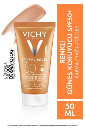 Ideal Soleil Farbige Sonnenschutzemulsion für Mischhaut und fettige Haut LSF 50, 50 ml 3337871325787 - 3