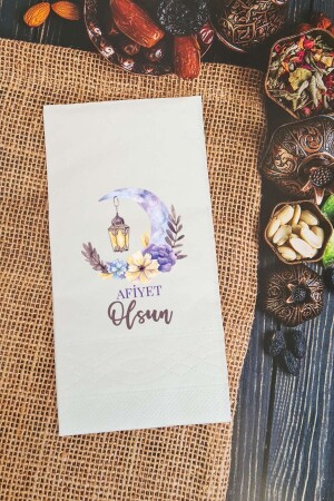 Iftar Sofrası Afiyet Olsun Ramazan Konsept Konuşan Peçete Sunum Peçetesi - 1