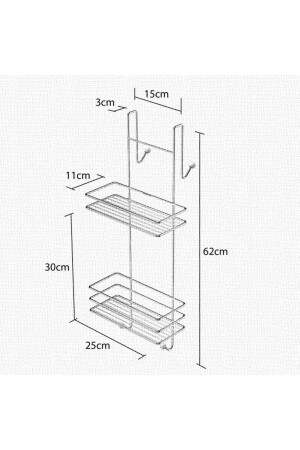 Iki Katlı Asmalı Duşakabin Rafı - Siyah 03TXN188 - 5