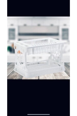 - Iki Katlı Modüler Beyaz Bulaşık Sepeti-bulaşıklık- Tabaklık 77w12 - LeesHome
