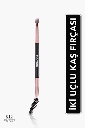 İki Uçlu Kaş Boyama ve Tarama Fırçası - Brow Brush & Groomer - 015 - 8690604597802 - 2