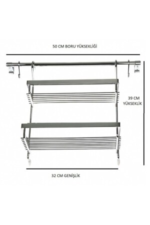 Ikili Baharatlık Raf Seti Krom- LOFTUS123456783 - 4