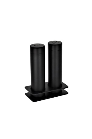 MNZ-Double Stainless Salt and Pepper Shakers Set (أسود) ZM-202-S - Genel Markalar