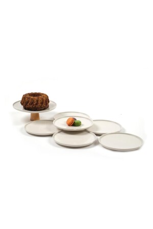 Ikram World Chef Taste Of Cake-Set mit Holzbeinen, 7-teilig, CTOAY07PT0014 - 7