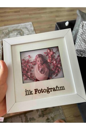 Ilk Fotoğrafım Yazılı Bebek Anı Çerçevesi İlk Fotoğrafım Çerçeve - 2