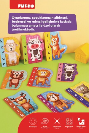 İlk Kelimelerim Puzzle - Hayvanlar - 6