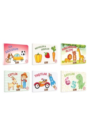 Ilk Kitaplarım Türkçe - Ingilizce Temel Kelimeler 6'lı Set 10-5x15cm - Kids Babies