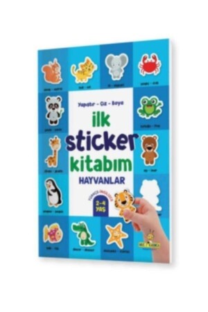 Ilk Sticker Kitabım 2-4 Yaş Yapıştır-çiz-boya -taşıtlar-hayvanlar-yiyecekler-3 Kitap 9786257632324MDL - 2