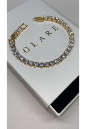 Importiertes Waterway-Armband aus Silber, Diamant und Gold, 5 mm, GLAREJewelry_284 - 2