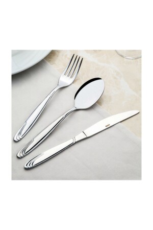 İmran Lisbon Plain 30-teiliges Gabel-Löffel-Set mit Karton ohne Messer 1117660 - Nehir