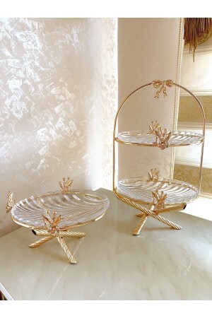 كؤوس تقديم الوردة اليابانية: ستُرسل كوفة تقديم واحدة، ووكوف تقديم واحد من طابقين - İmren Collection