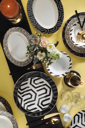 Inci Bone Kalipso 53 Parça Altın Dekorlu Yemek Takımı 11771 INBNKL53Yt - Kütahya Porselen