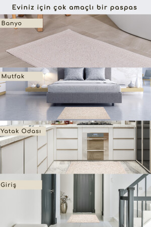 Inci Doğal Pamuklu Banyo Paspası 50x80 Cm - Ekru TYC00781580838 - 10