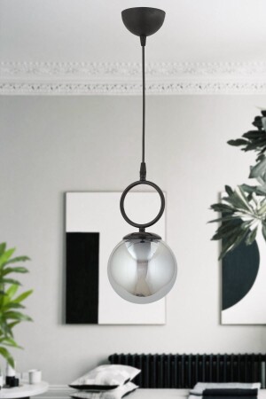 İnci Single Modern Smoked Globe Glass Pendelleuchte Kronleuchter İNCİ - 6