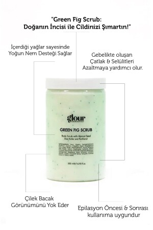 Incir Özlü Arındırıcı Ve Yenileyeci Scrub - Sugar Scrub Green Fig 500 ml - Glour