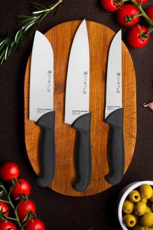 Incisive Series 3-teiliges Küchenmesserset Santaku Chef Fleisch Brot Gemüse Obst Messer CS8 - 2